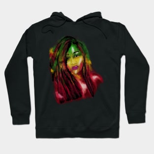 Rasta Woman, African Afro, Jamaica Hoodie